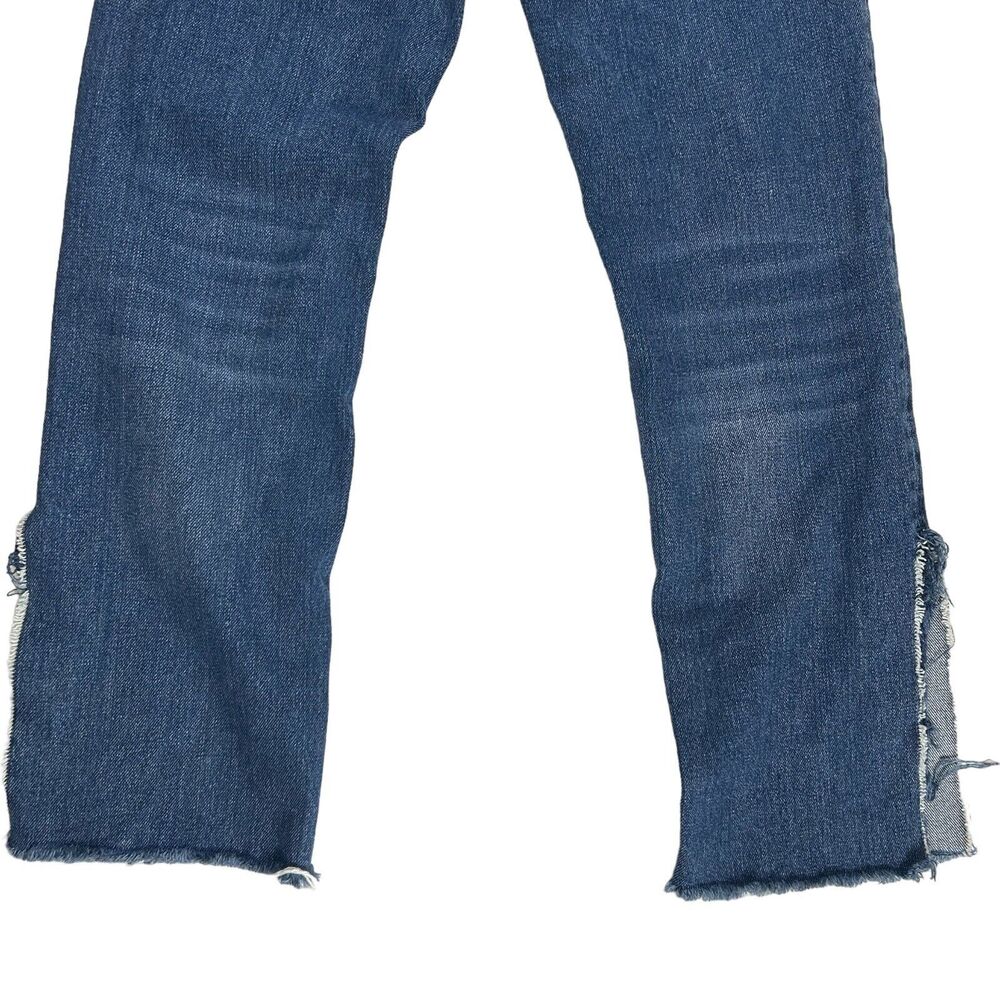 Zara TRF Trafaluc Authentic Denim Button Fly Jeans Dark Wash Sz 4 Straight Leg - Picture 6 of 13